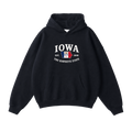 Collection 8 Iowa Oversize Fleeced Hoodie - Black front