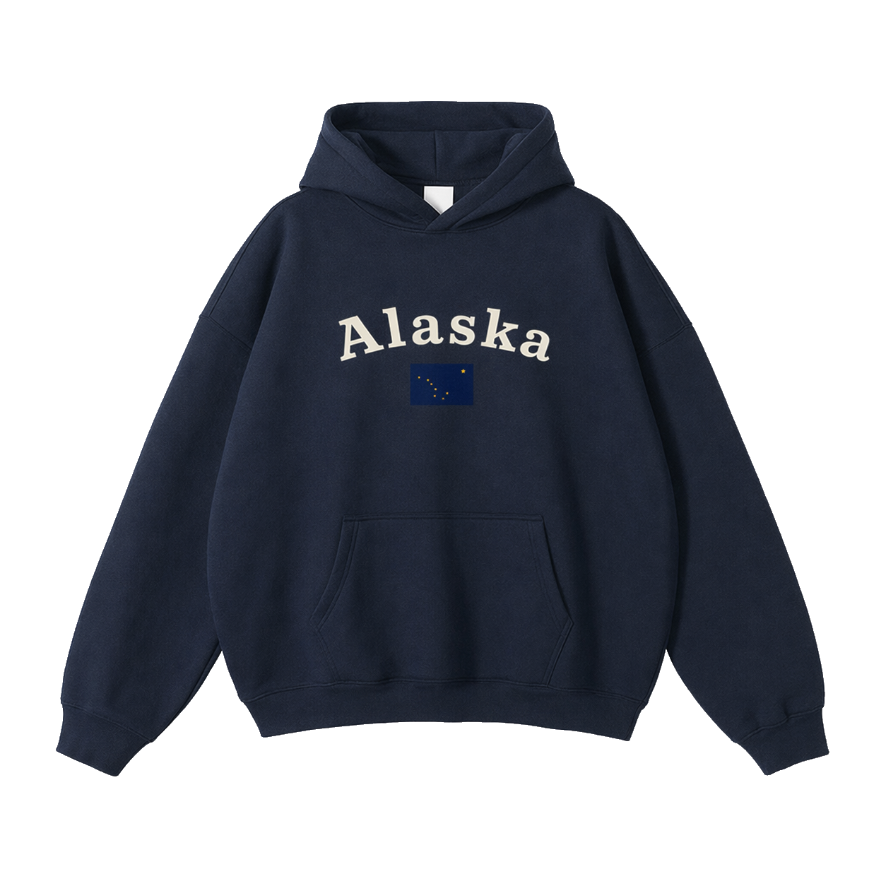 Collection 6 Alaska Oversize Fleeced Hoodie - Navy Blue front