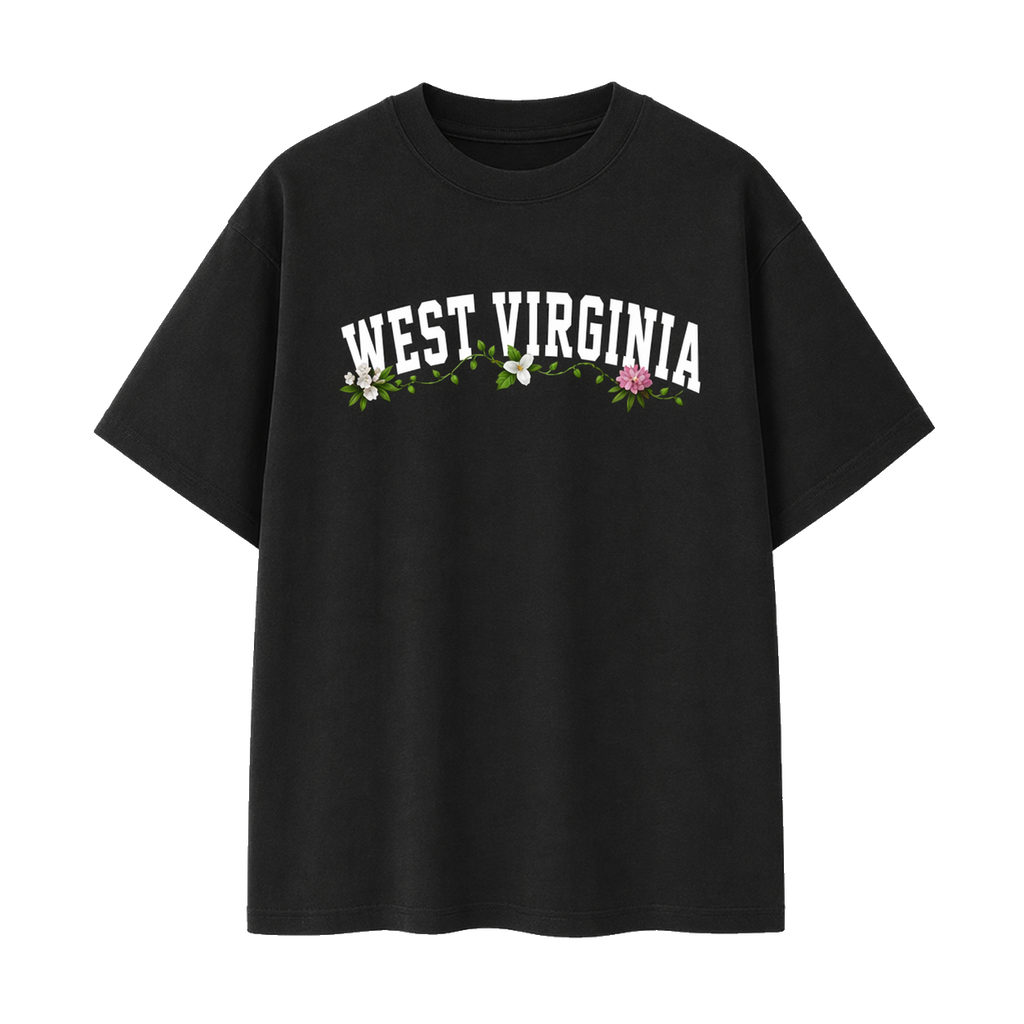 Collection 10 West Virginia Essential Cotton T-Shirt - Black front
