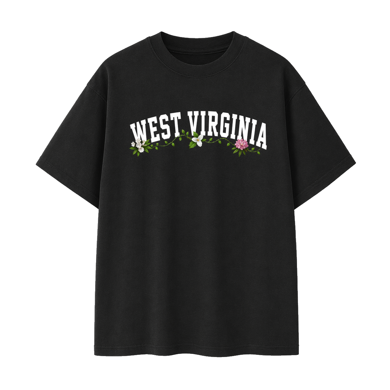Collection 10 West Virginia Essential Cotton T-Shirt - Black front