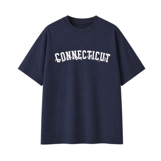 Collection 10 Connecticut Essential Cotton T-Shirt - Navy Blue front