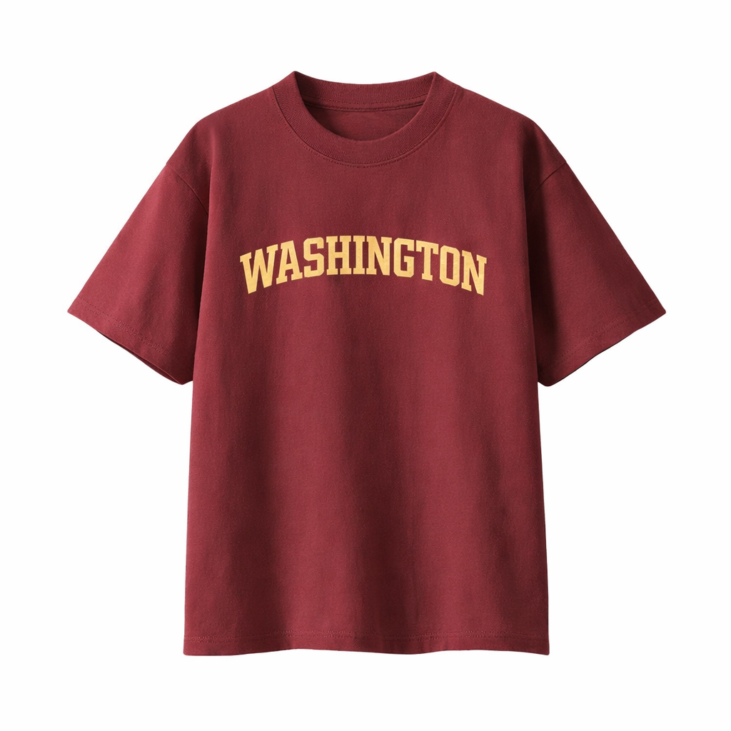 Collection 1 Washington Essential Cotton T-Shirt - Wine Gray front