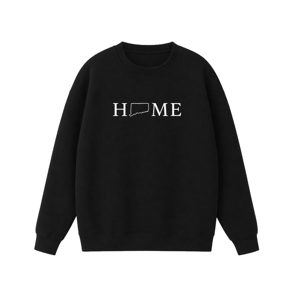 Collection 5 Connecticut Essential Heavyweight Crewneck Sweatshirt - Black front