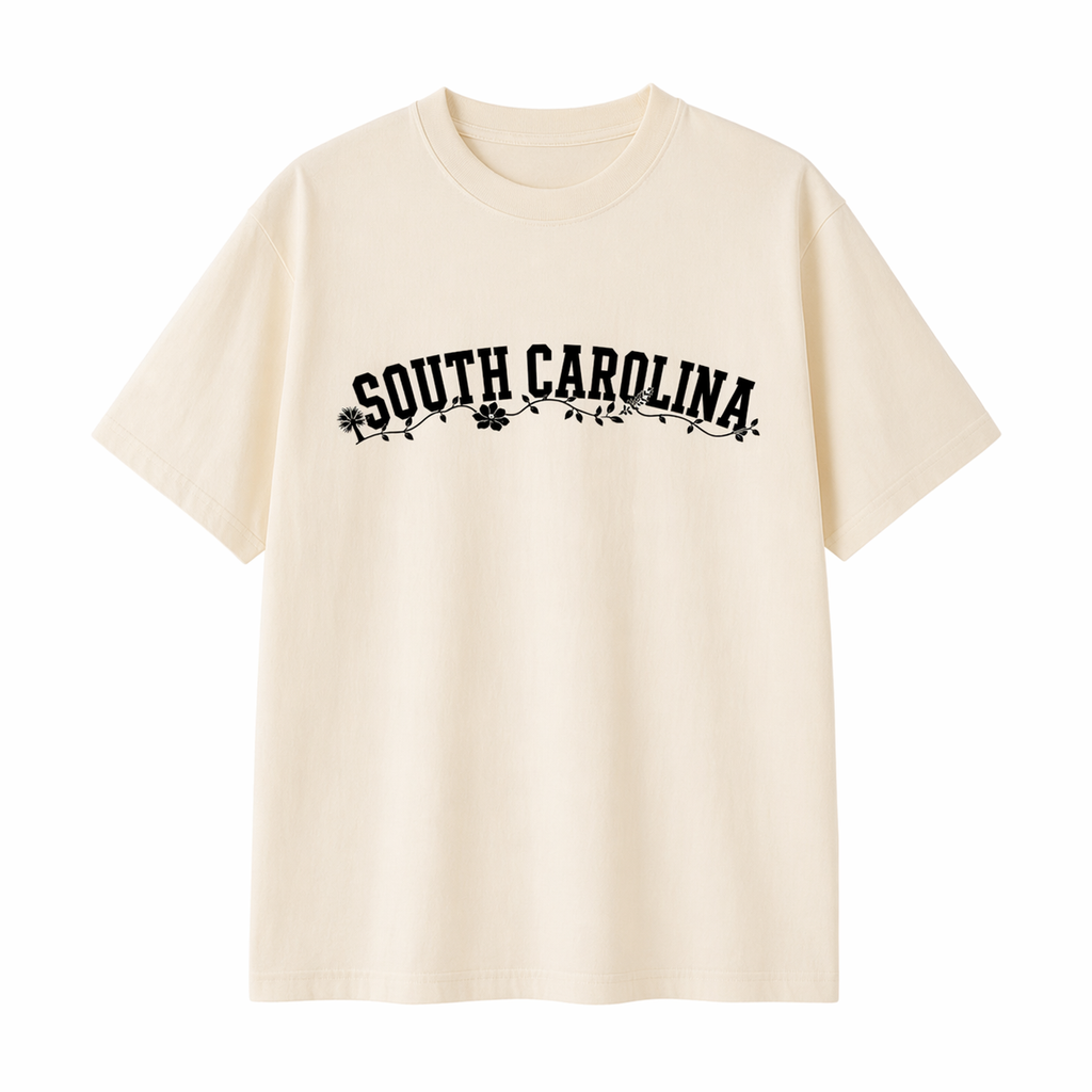 Collection 10 South Carolina Essential Cotton T-Shirt - Apricot front