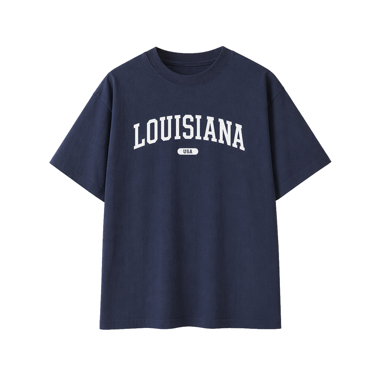 Collection 4 Louisiana Essential Cotton T-Shirt - Navy Blue front