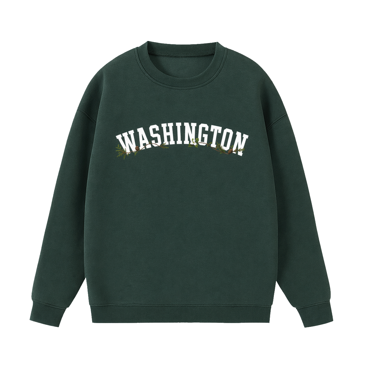 Collection 10 Washington Essential Heavyweight Crewneck Sweatshirt - Dark Green front