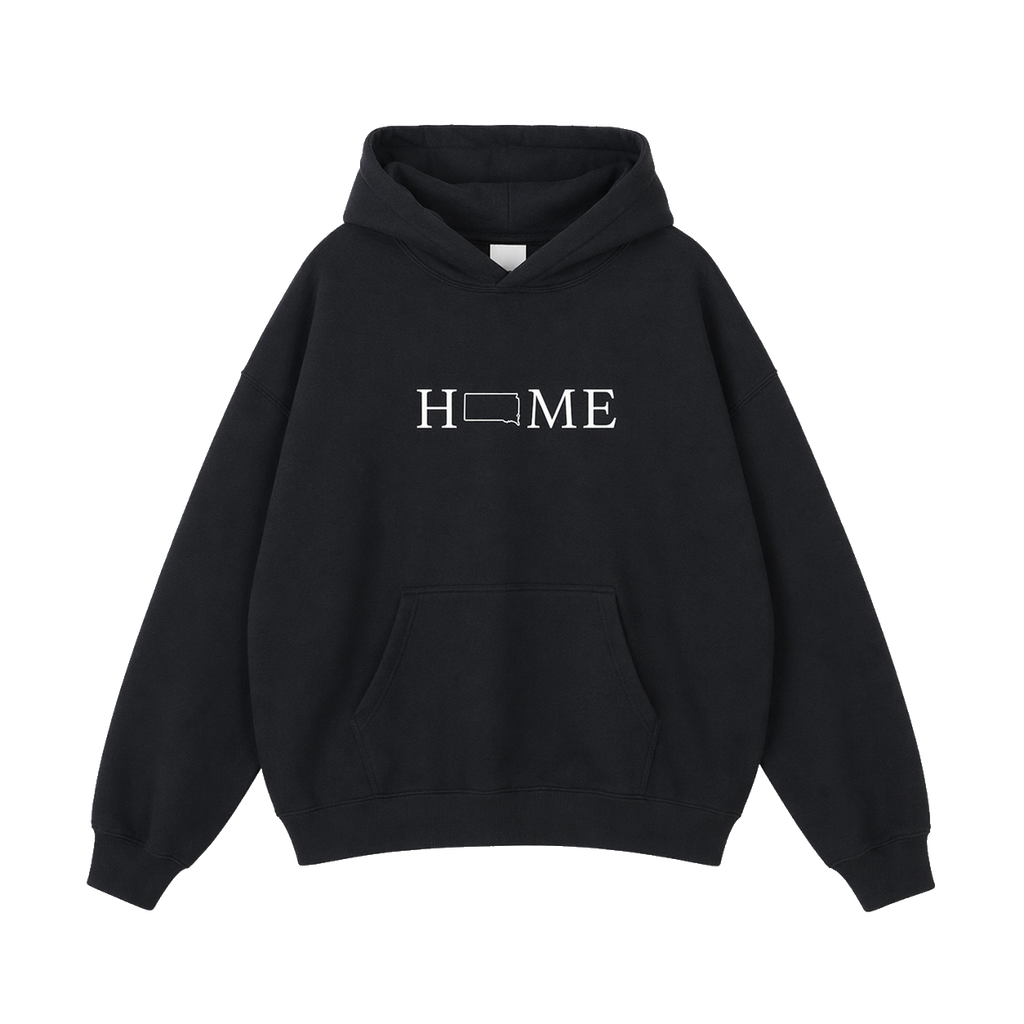 Collection 5 South Dakota Oversize Fleeced Hoodie - Black front