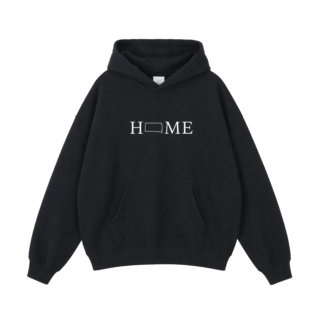 Collection 5 South Dakota Oversize Fleeced Hoodie - Black front