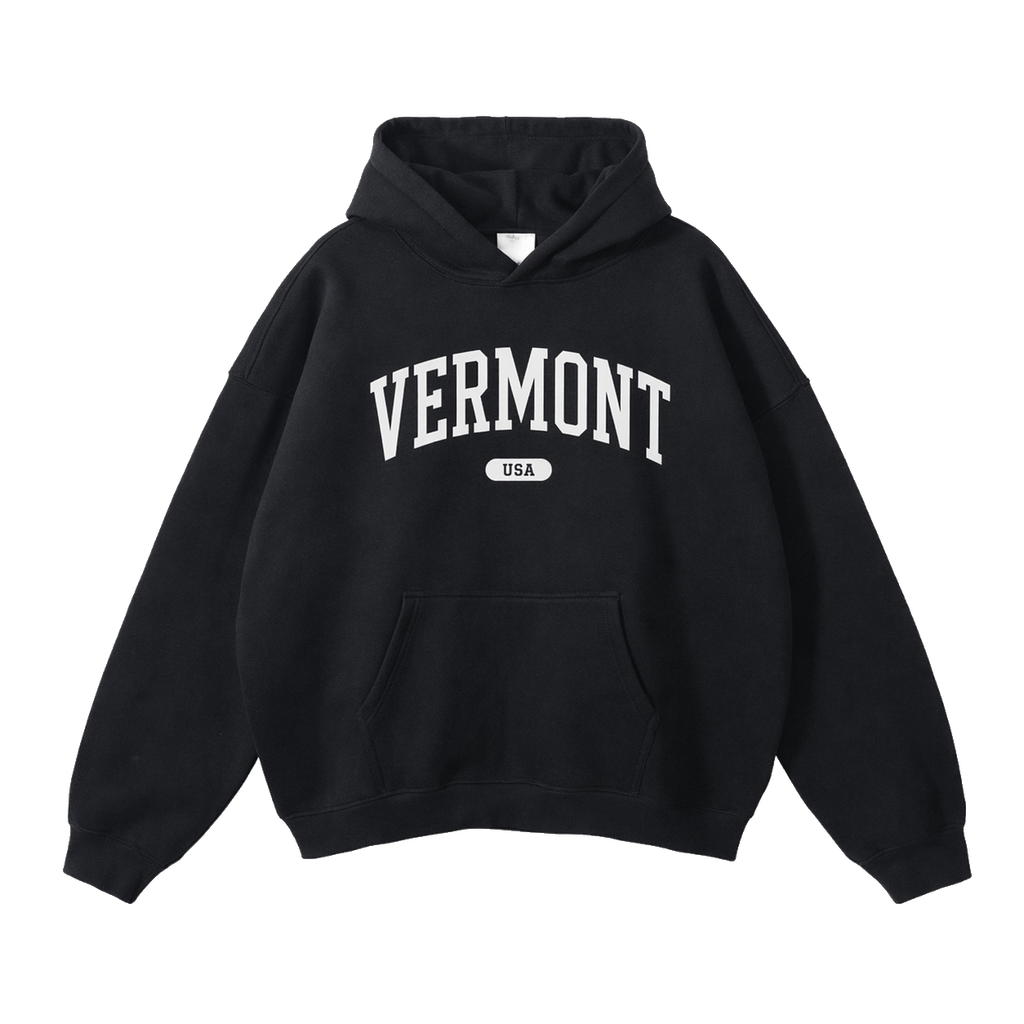 Collection 4 Vermont Oversize Fleeced Hoodie - Black front