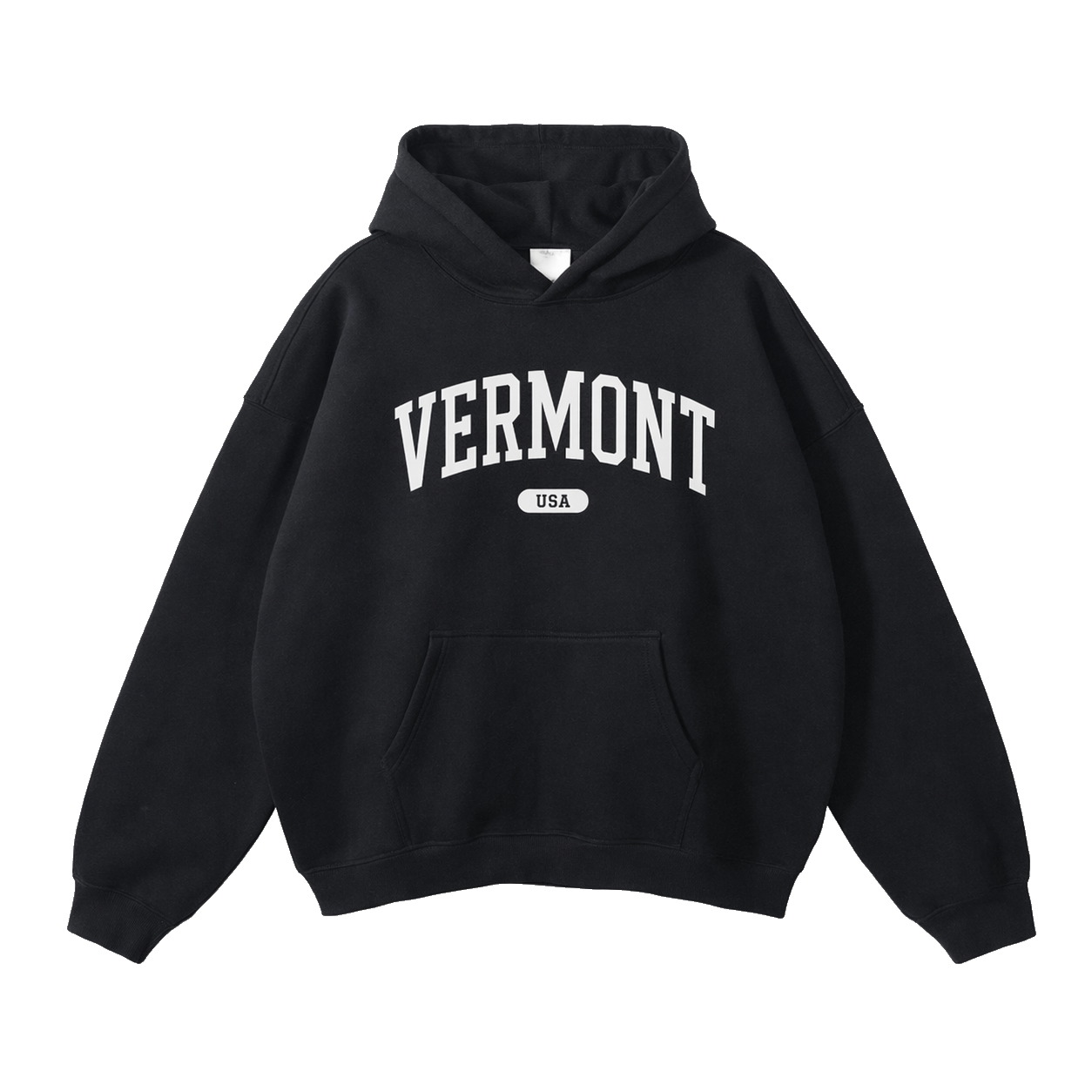 Collection 4 Vermont Oversize Fleeced Hoodie - Black front