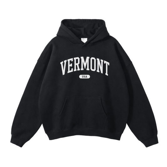 Collection 4 Vermont Oversize Fleeced Hoodie - Black front
