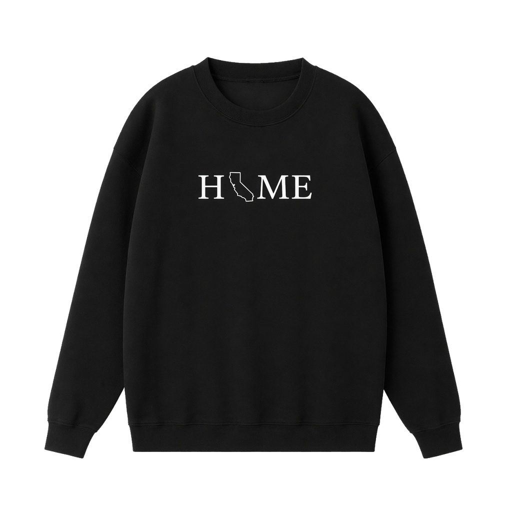 Collection 5 California Essential Heavyweight Crewneck Sweatshirt - Black front