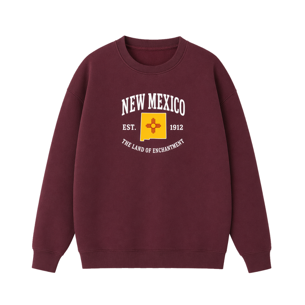 Collection 8 New Mexico Essential Heavyweight Crewneck Sweatshirt - Dull Red front