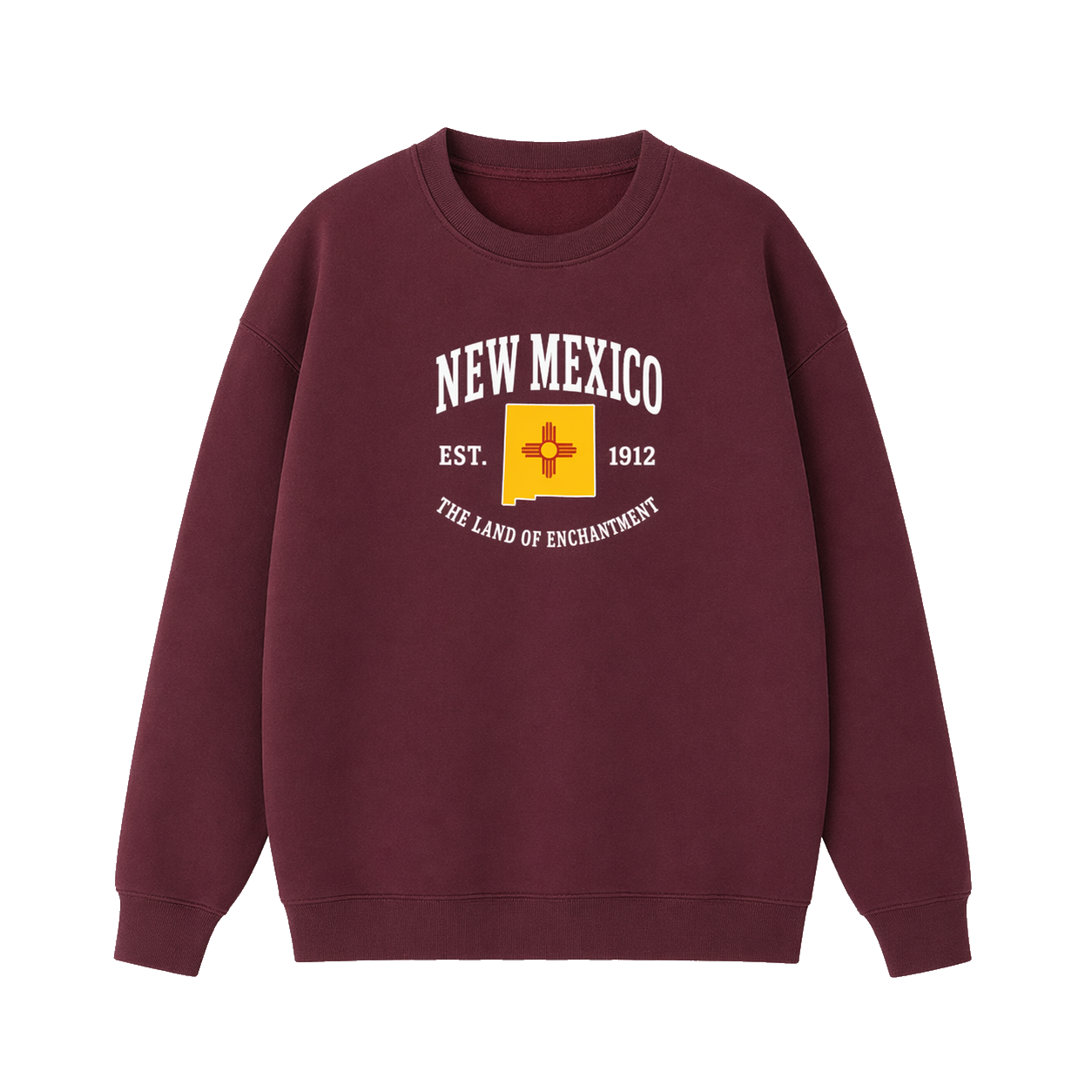 Collection 8 New Mexico Essential Heavyweight Crewneck Sweatshirt - Dull Red front
