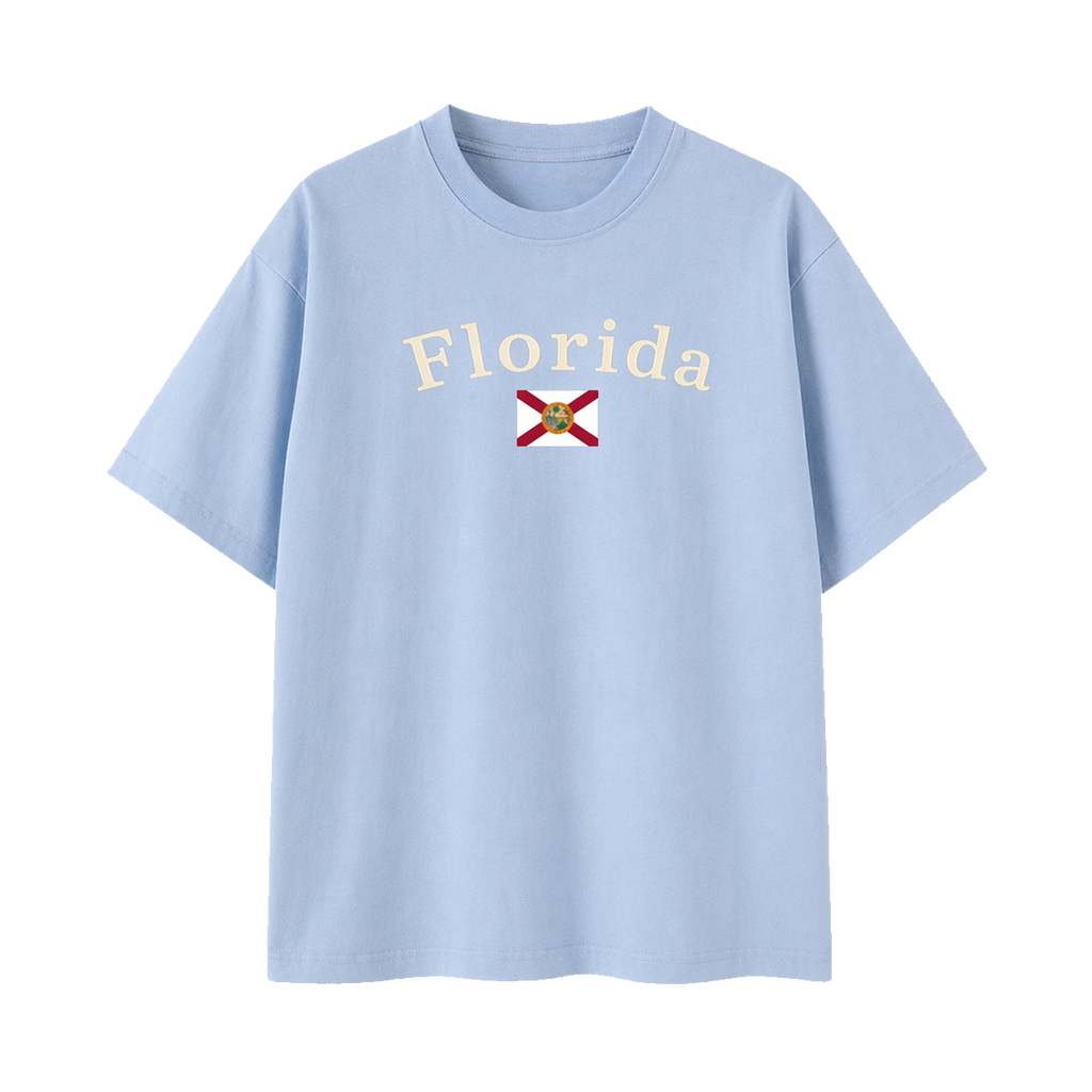 Collection 6 Florida Essential Cotton T-Shirt - Light Blue front