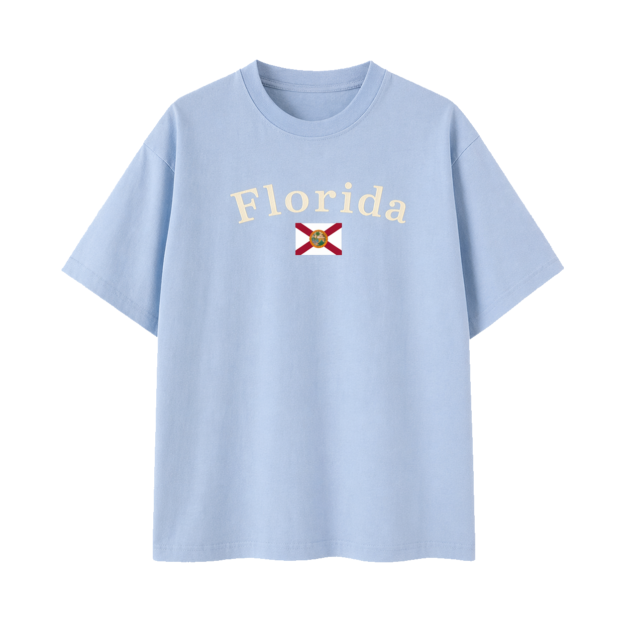 Collection 6 Florida Essential Cotton T-Shirt - Light Blue front