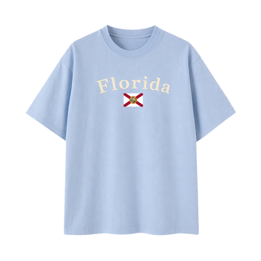 Collection 6 Florida Essential Cotton T-Shirt - Light Blue front