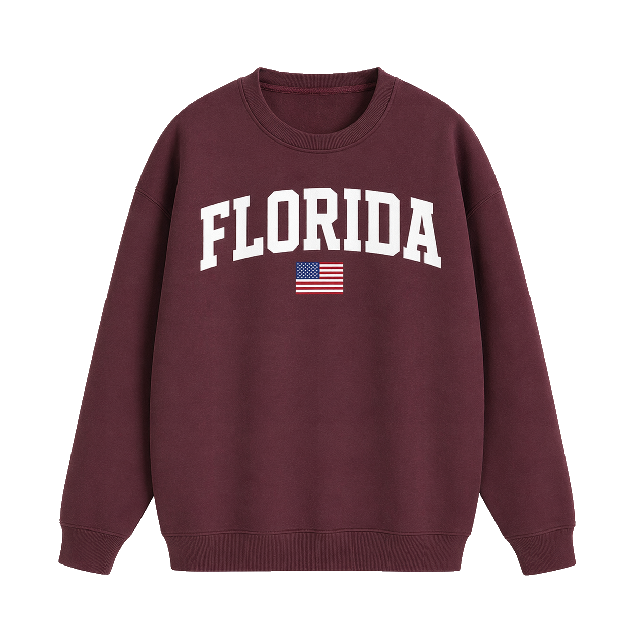 Collection 2 Florida Essential Heavyweight Crewneck Sweatshirt - Dull Red front