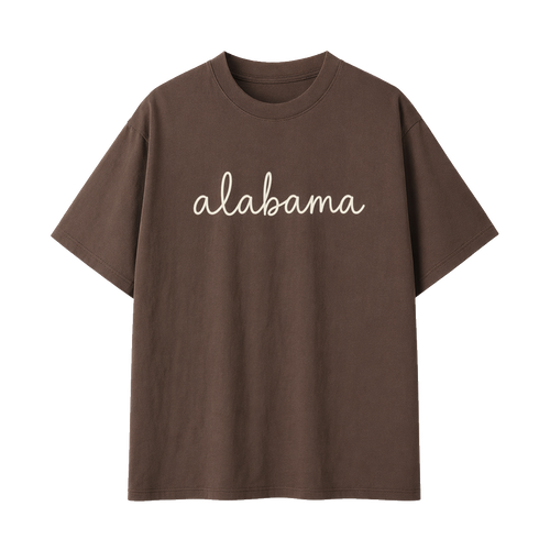 Collection 3 Alabama Essential Cotton T-Shirt - Coffee front