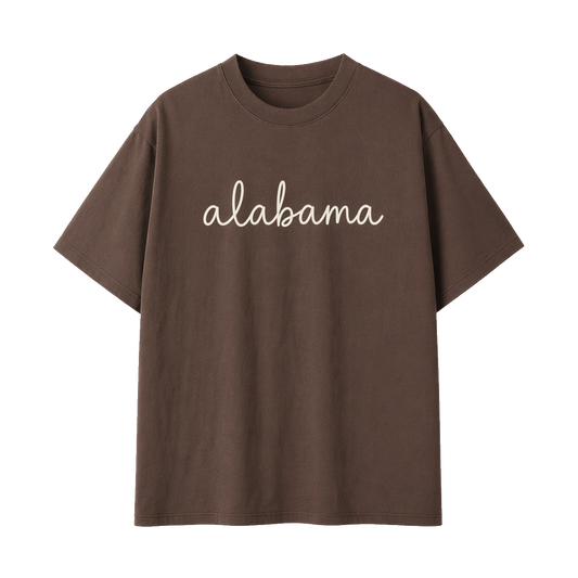Collection 3 Alabama Essential Cotton T-Shirt - Coffee front