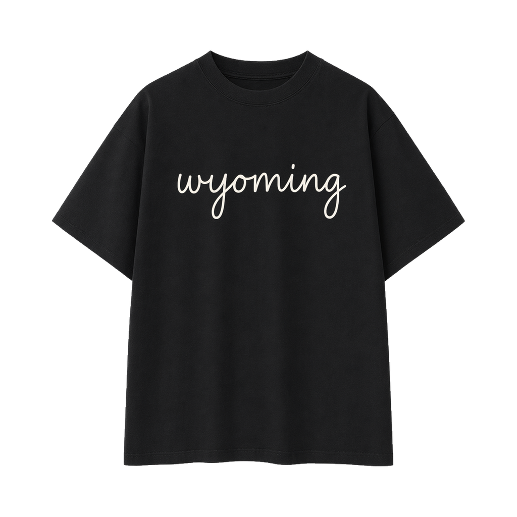 Collection 3 Wyoming Essential Cotton T-Shirt - Black front