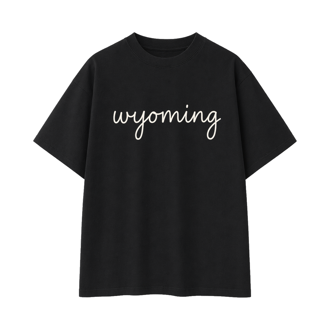 Collection 3 Wyoming Essential Cotton T-Shirt - Black front
