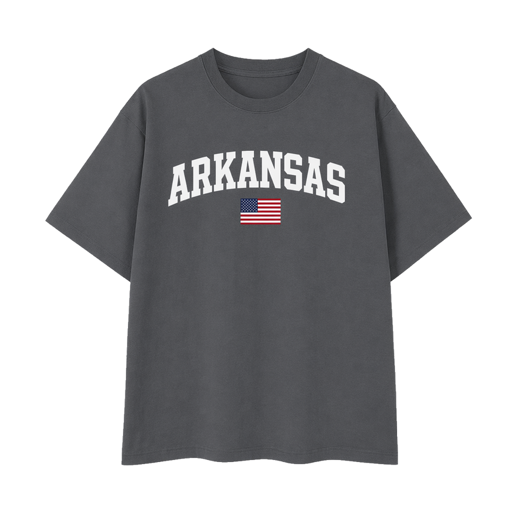 Collection 2 Arkansas Essential Cotton T-Shirt - Dark Gray front