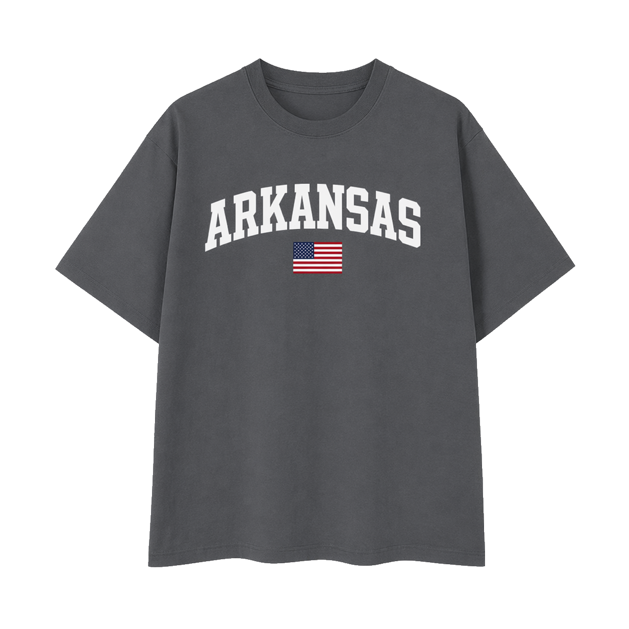 Collection 2 Arkansas Essential Cotton T-Shirt - Dark Gray front