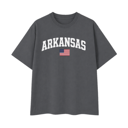 Collection 2 Arkansas Essential Cotton T-Shirt - Dark Gray front