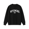 Collection 4 Wyoming Essential Heavyweight Crewneck Sweatshirt - Black front