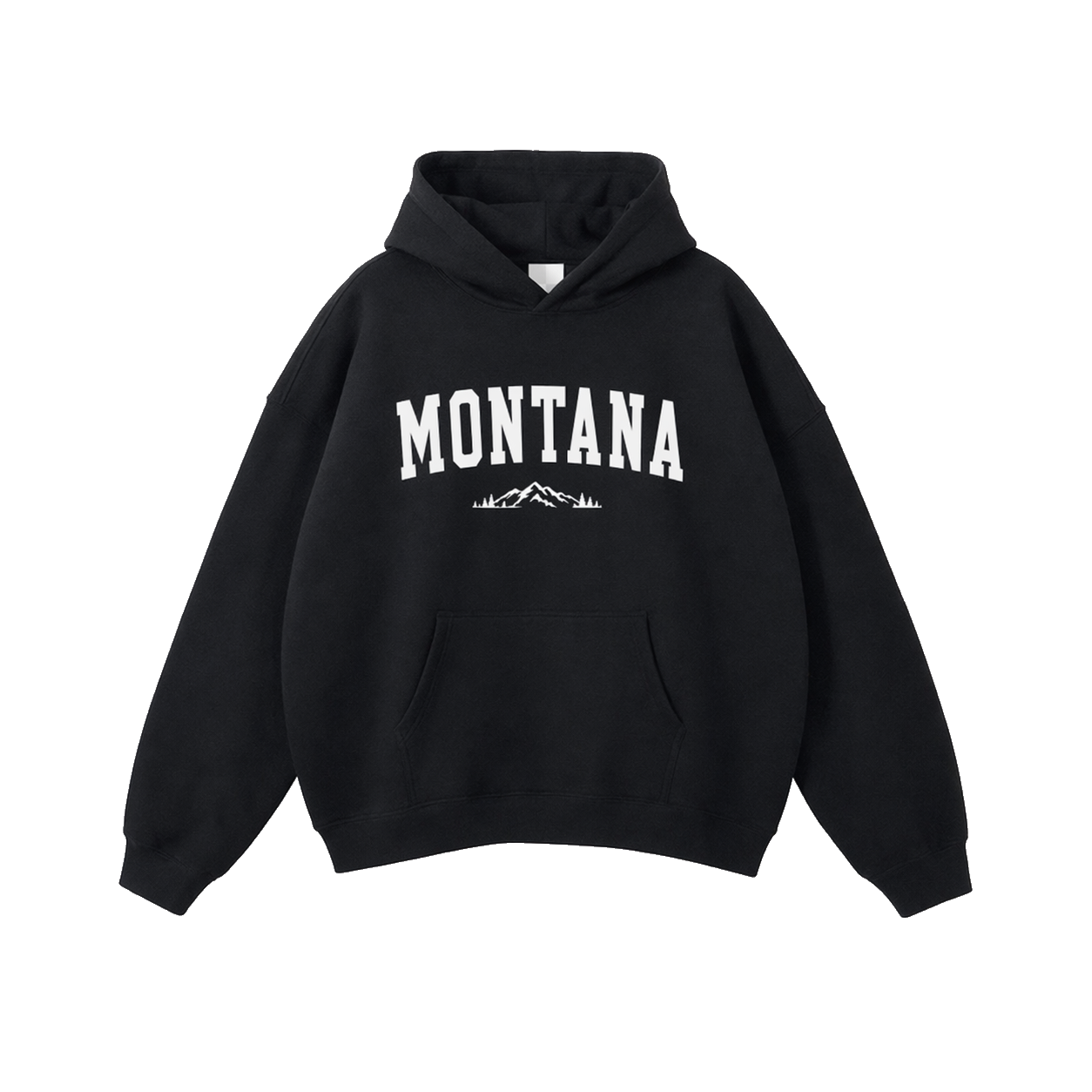 Collection 9 Montana Oversize Fleeced Hoodie - Black front