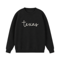 Collection 3 Texas Essential Heavyweight Crewneck Sweatshirt - Black front