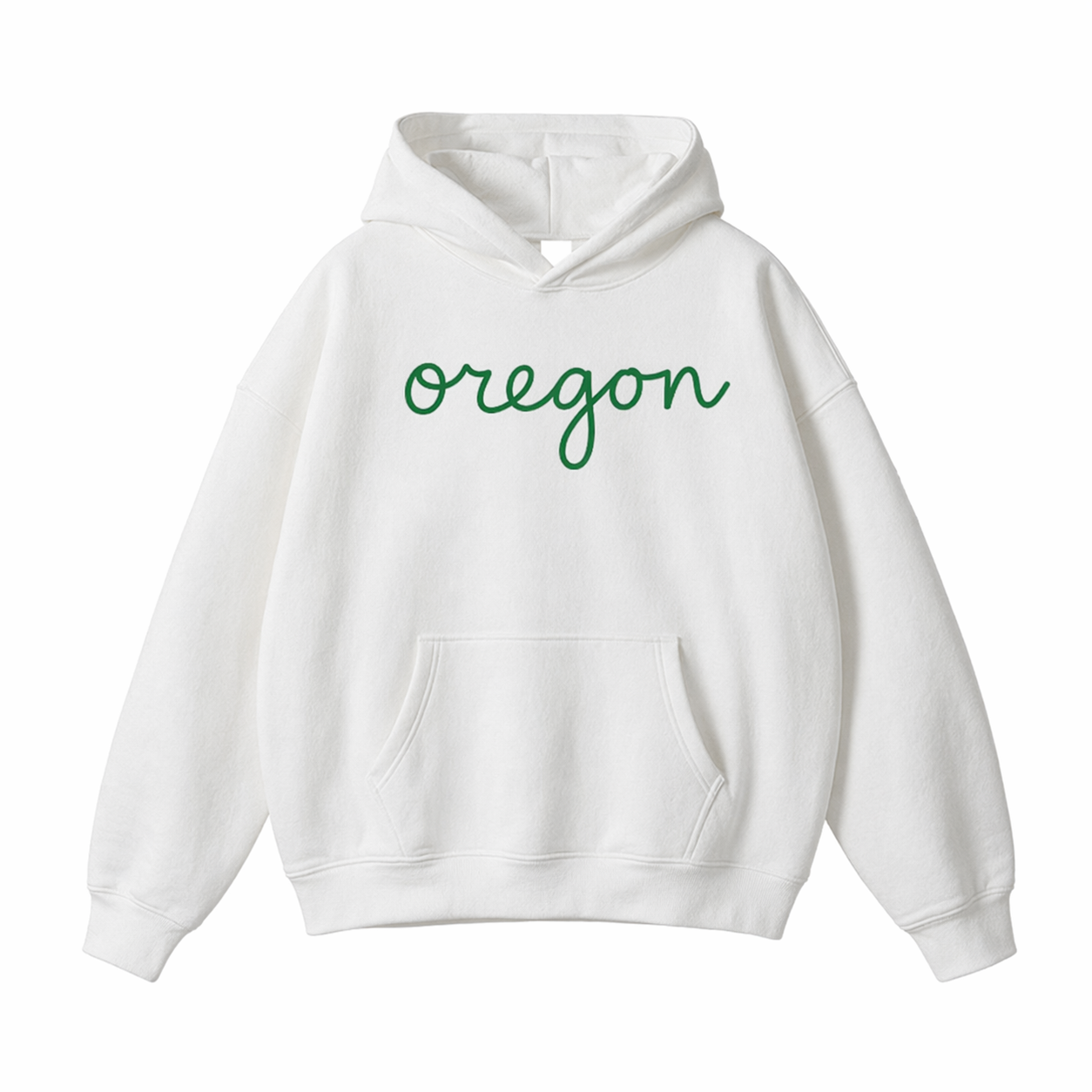 Collection 3 Oregon Oversize Fleeced Hoodie - White front
