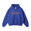 Collection 3 Illinois Oversize Fleeced Hoodie - Klein Blue front