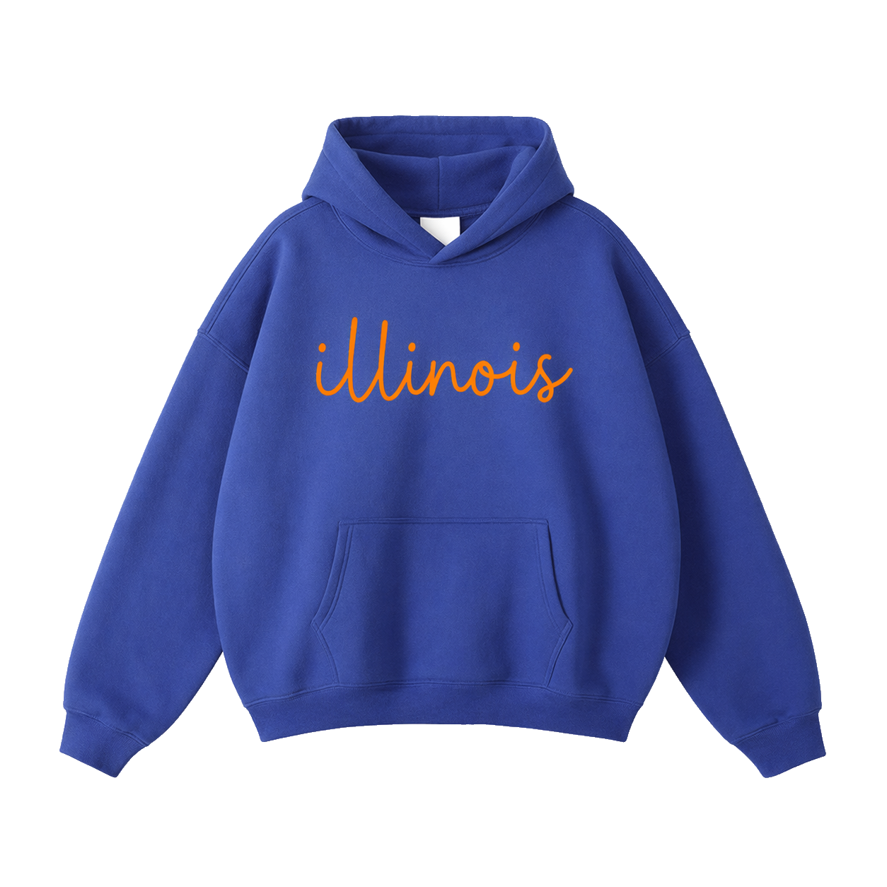 Collection 3 Illinois Oversize Fleeced Hoodie - Klein Blue front