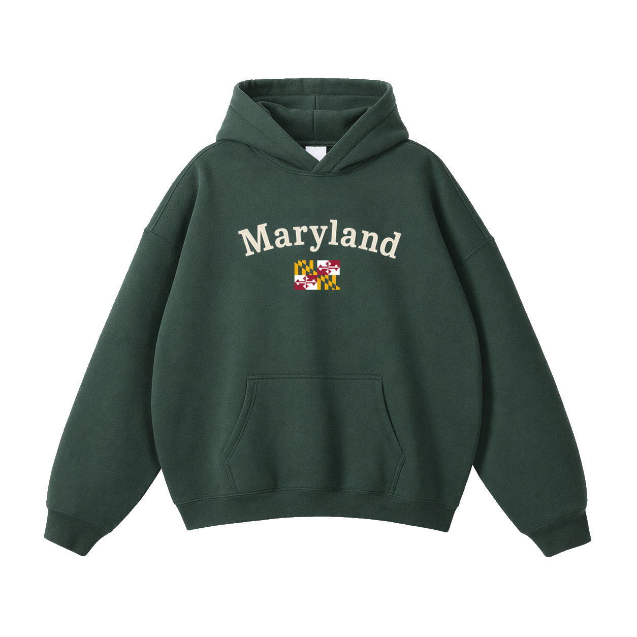 Collection 6 Maryland Oversize Fleeced Hoodie - Eden Green front