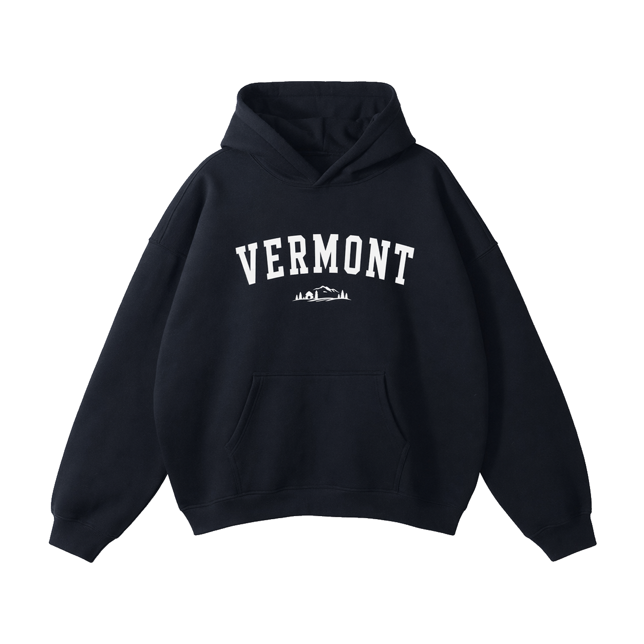 Collection 9 Vermont Oversize Fleeced Hoodie - Black front