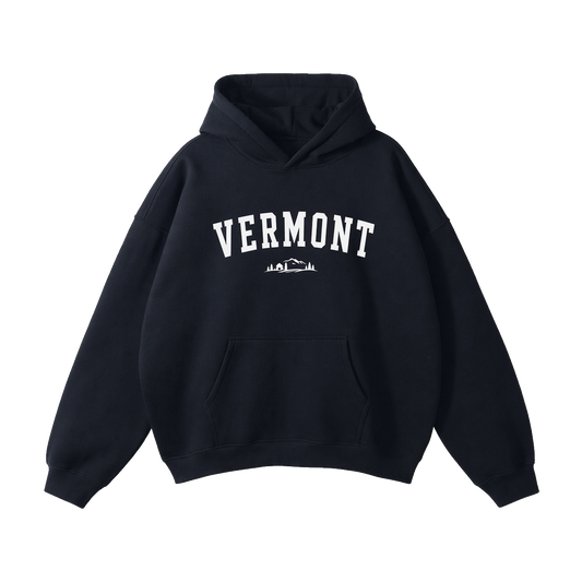 Collection 9 Vermont Oversize Fleeced Hoodie - Black front