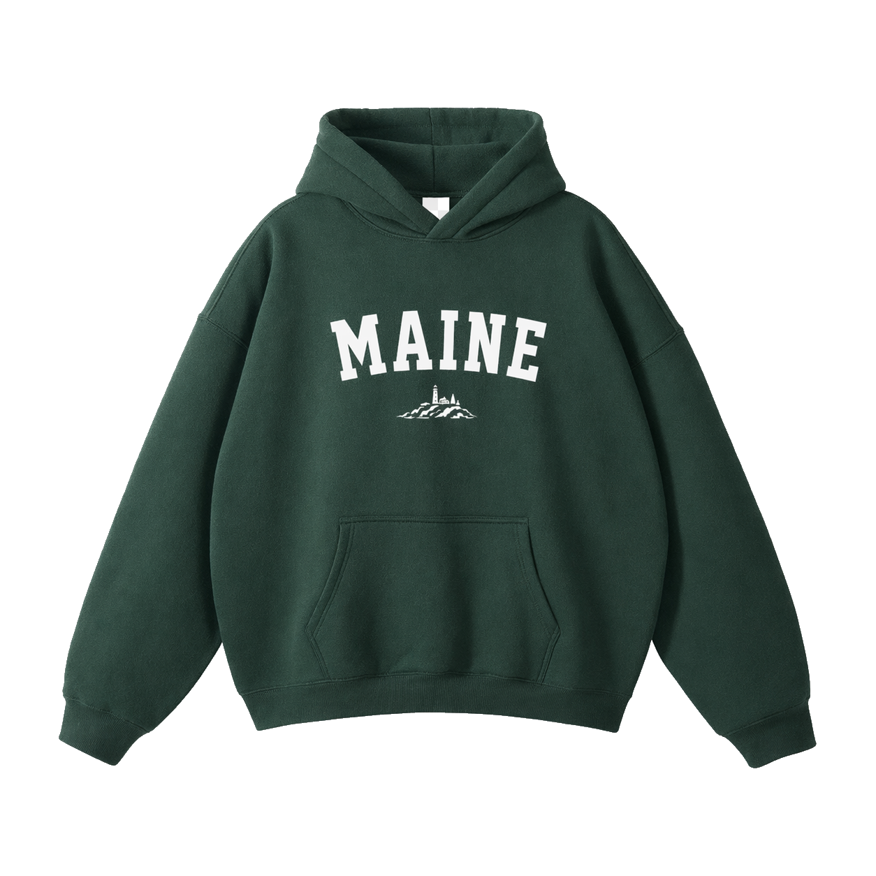 Collection 9 Maine Oversize Fleeced Hoodie - Eden Green front