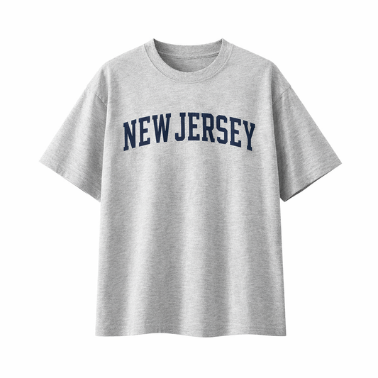 Collection 1 New Jersey Essential Cotton T-Shirt - White Gray front