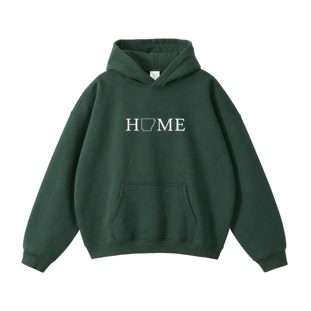 Collection 5 Arkansas Oversize Fleeced Hoodie - Eden Green front