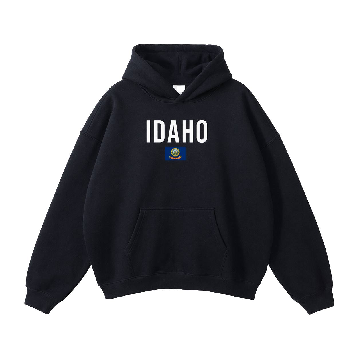 Collection 7 Idaho Oversize Fleeced Hoodie - Black front