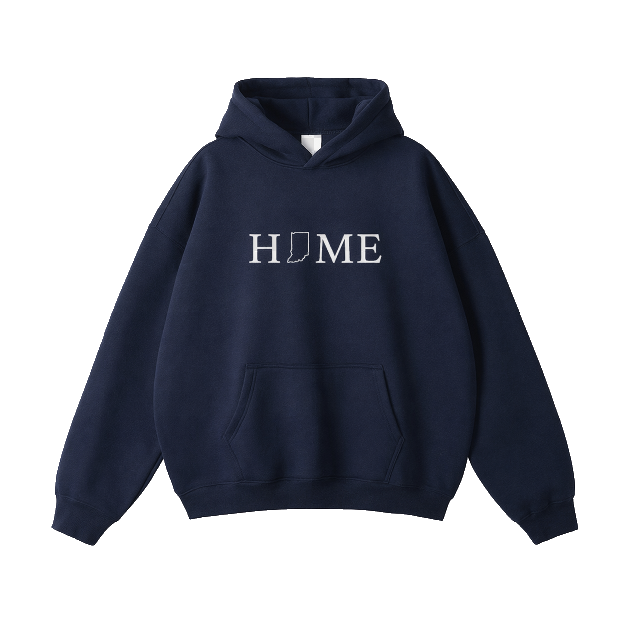 Collection 5 Indiana Oversize Fleeced Hoodie - Navy Blue front