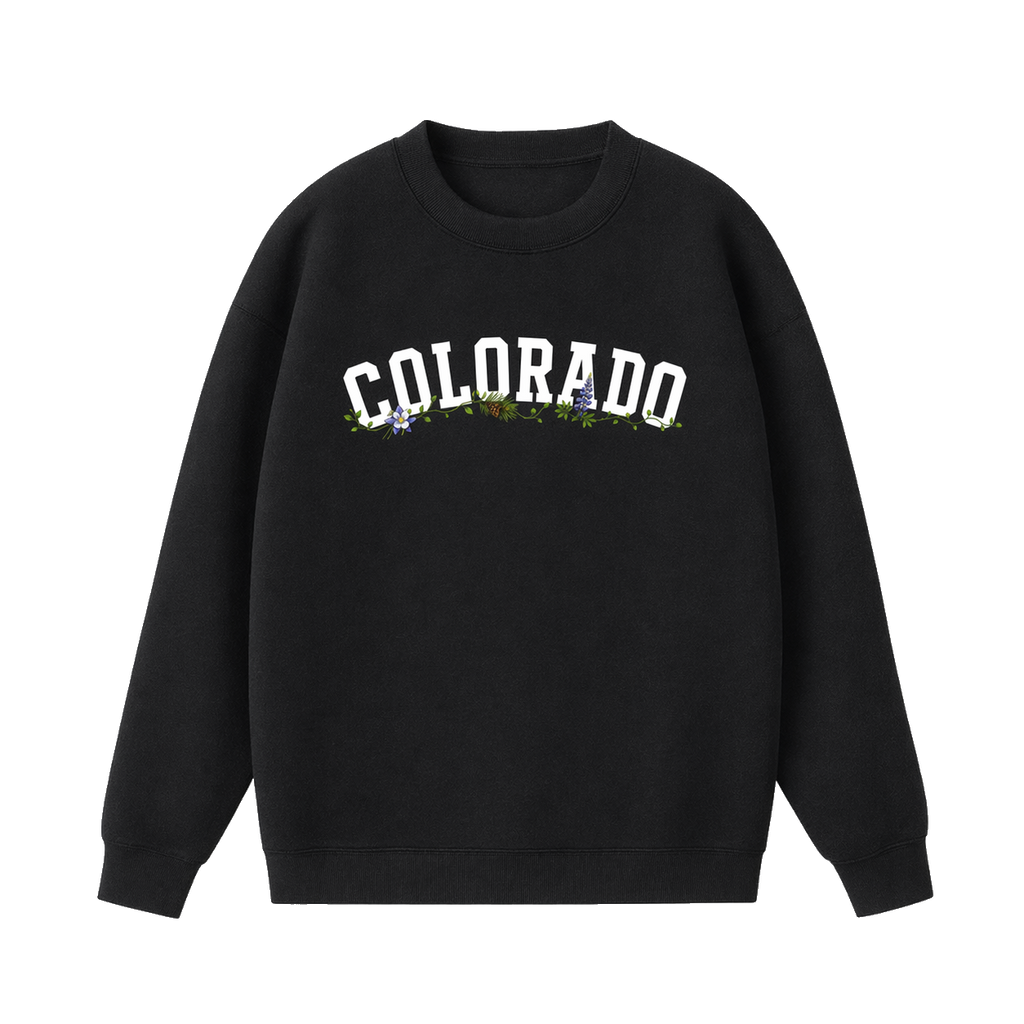 Collection 10 Colorado Essential Heavyweight Crewneck Sweatshirt - Black front