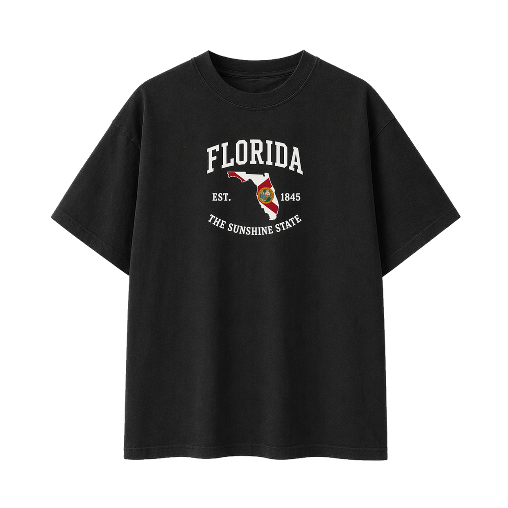 Collection 8 Florida Essential Cotton T-Shirt - Black front