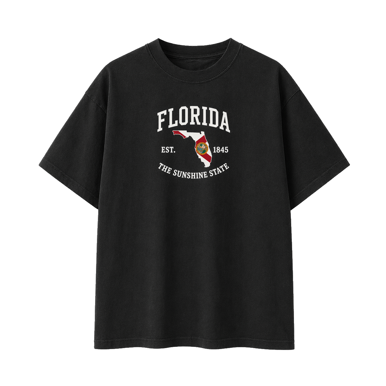 Collection 8 Florida Essential Cotton T-Shirt - Black front