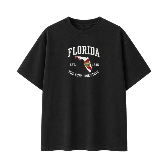 Collection 8 Florida Essential Cotton T-Shirt - Black front