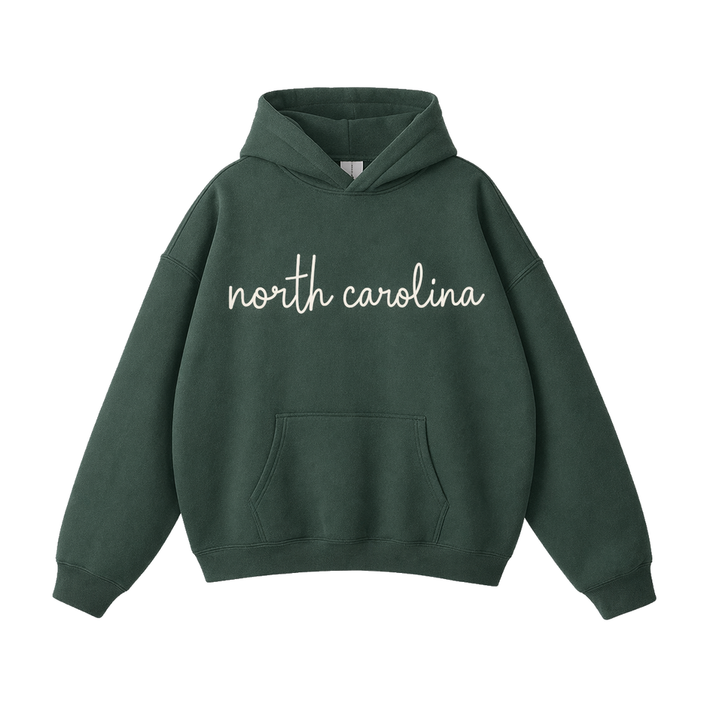 Collection 3 North Carolina Oversize Fleeced Hoodie - Eden Green front