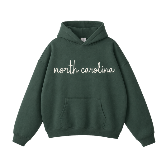 Collection 3 North Carolina Oversize Fleeced Hoodie - Eden Green front