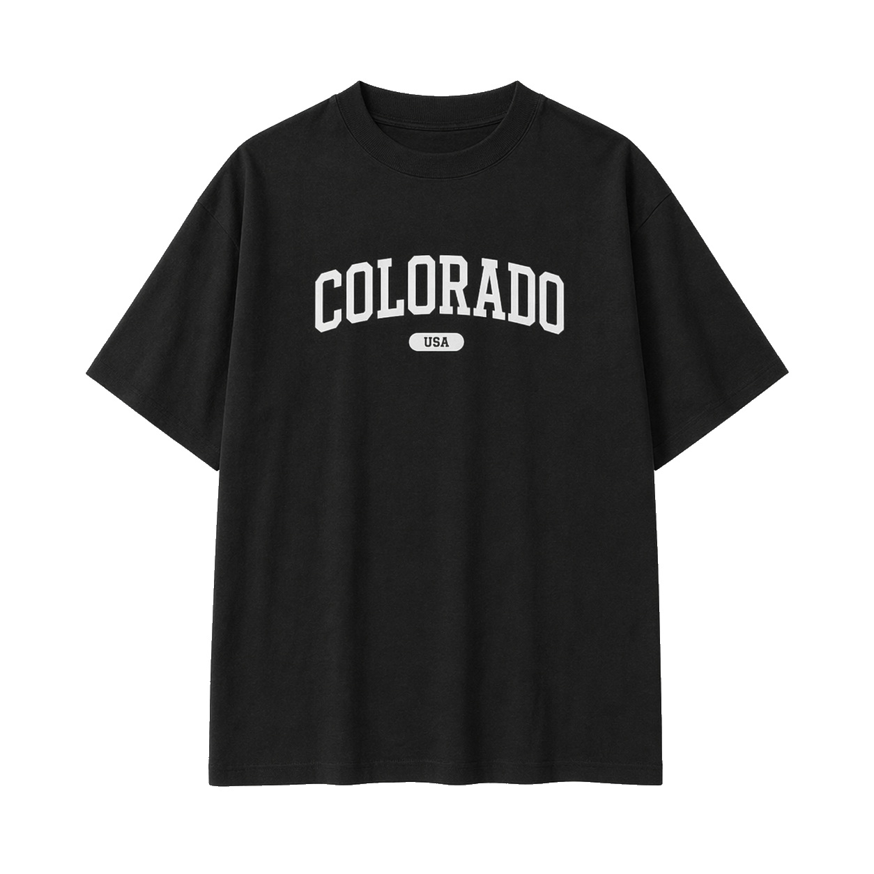 Collection 4 Colorado Essential Cotton T-Shirt - Black front